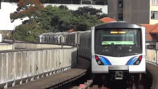 Metrô SP - Frota L 336 deixando PDS e Frota K alinhando.