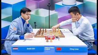 Tata Steel 2023: Ding Liren - Anish Giri, Wijk aan Zee 2023.