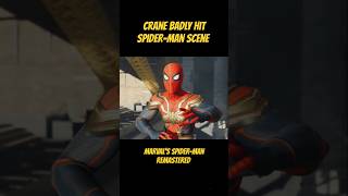 Deadly Crane Hit #spidermanremastered #gamingvideos #youtubeshorts #shortvideo #shorts