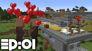 How to build a villager breeder in Minecraft 1.15.2!  (EASY) - EP: 01