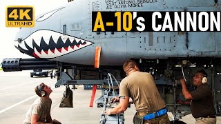 Installing A-10C Thunderbolt II's Massive GAU-8/A Avenger Gatling Gun is crazy #usaf #a10thunderbolt