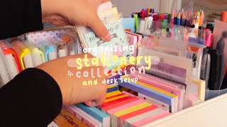 organizing my stationery collection + desk setup 📎