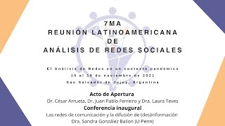 7 RLARS || Acto de Apertura y Conferencia Inaugural