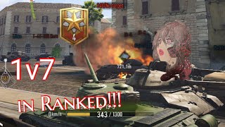 Tank Company:. Epic ranked carry!!  1v7, against 2 players!!  On to general 4!