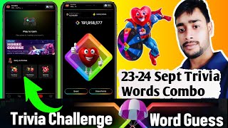 23 sept Blove Dapp Trivia challenge & words guess combo | BLove Dapp | Sourav info king