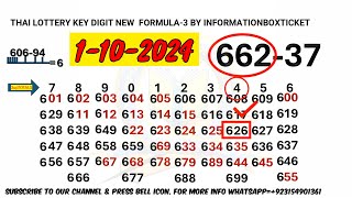 1-10-2024.THAI LOTTERY KEY DIGIT NEW  FORMULA-3 BY INFORMATIONBOXTICKET.