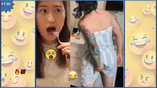 فيديوهات مضحكه جدا 🤣 تحدي الضحك مواقف طريفة ومضحكة تموت من الضحك  حلـــ 381 🔥ــقـــــة 🤣🤣