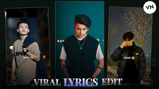 Viral Reels Behind Lyrics Video Editing | Just In 1 Click🔥| New Vn Code