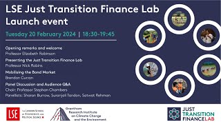 Just Transition Finance Lab launch event