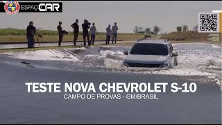 BL.02-GM 347. ESPAÇO CAR MOSTRA TESTES COM A NOVA CHEVROLET S-10 NO CAMPO DE PROVAS DA GM-BRASIL.