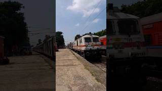 high speed tkd #wap7 powering silchar poorvotar sampark kranti express 🔥 #highspeed #indianrailways