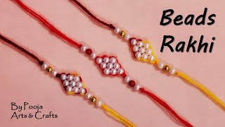 How to make rakhi with beads | raksha bandhan craft ideas | rakhi art and craft | easy origami craft