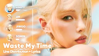 KARD - Waste My Time (Line Distribution + Lyrics Karaoke) PATREON REQUESTED