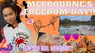 Seafood Boil Mukbang?! with Ms. Kittykits | Freedom Day in Melbourne | Blackburn Lake Tour