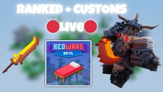 CUSTOMS + RANKED ROBLOX BEDWARS (viewers can join)🔴LIVE🔴