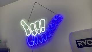 Good Vibes Neon Sign Light for Wall Décor Good Vibes Review, Light up you Space With Good Vibes