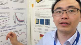 Zhuang Zhao presenting his poster at Graphene Week 2016