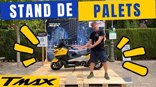 Stand SOSTENIBLE con PALETS RECICLADOS en TERRAMAR Yamaha Xmax by Recicleitor