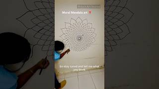 Mural mandala art #timelapse #walldecor #wallart #mandalaart #artvlog  #shortsviral