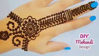 Try  YourSelf -  DIY  Mehendi Design || Easy & Simple design