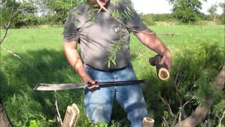 Dismembering a mesquite tree with the carcass splitter