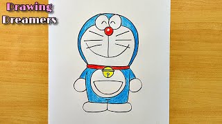 How to draw Doraemon step by step || Easy Step by Step Doraemon Drawing