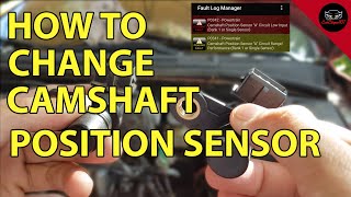 How to CHANGE CAMSHAFT POSITION SENSOR and CLEAR P0341 and P0342 alarm codes