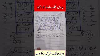 Bairon e Mulk jane ka wazifa بیرون ملک سفر میں رکاوٹ