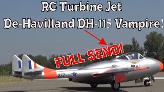 Smooth Take Off! with this RC Turbine Jet! De Havilland DH-115 Vampire