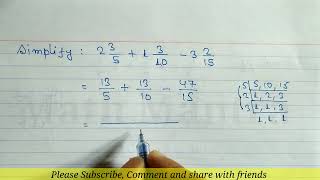 Simplification In Hindi Basic | How To Simplify Fractions Mixed Numbers