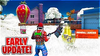 Playing The CHRISTMAS UPDATE EARLY in Fortnite Battle Royale!