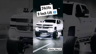 Chevy Z71 24x14s With 9 Inch Lift  #24x14 #z71 #shorts