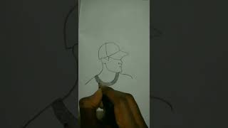 how to draw cap boy || simple cap drawing #ytshorts #youtubeshorts #creativeart