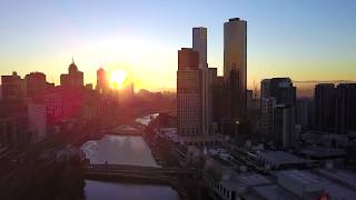 Melbourne City at sunrise