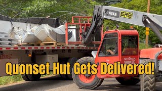 Tiny Home Living - Quonset Hut Shop Gets Delivered!