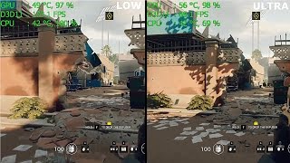 Rainbow Six Siege Low vs Ultra GTX 960  With FPS