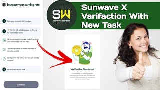 Sunwaves X Verification With New Task Part 2 ||Sunwaves KycVerification || Sunwaves Token