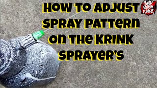 How to adjust the spray pattern on the KRINK Sprayer’s