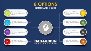 Create 8 options circular shape infographic slide in PowerPoint | Bahauddin