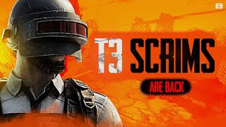 T3 SCRIMS LIVE CUSTOM ROOM || PAID CUSTOM ROOMS || BGMI LIVE CUSTOM ROOMS