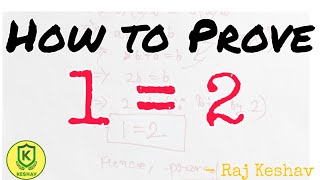 How to Prove that 1 = 2 | 1 equals to 2 Proof | by Mathematical Equations | Rom Rom Ji