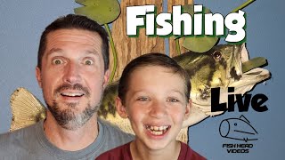 Live Fishing at the lake for Bass and Crappie!