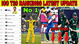 icc latest t20 rankings today | t20 batsman ranking | Travis head become no 1