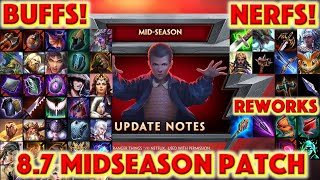 SMITE 8.7 Midseason PATCH NOTES  - Conquest Map Update + New Relic + Stranger Things BattlePass