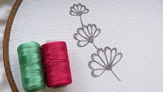 SUPER EASY 3D FLOWER HAND EMBROIDERY DESIGN FOR BEGINNERS