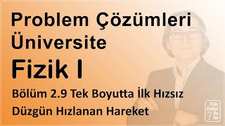 Üniversite Fizik I - Bölüm 2.9  Tek Boyutta İlk Hızsız Düzgün Hızlanan Hareket