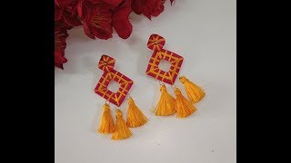 Plastic bottle earrings No.4 | Silkthread earrings | Best out of waste DIY project