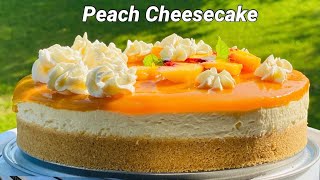 No Bake Peach Cheesecake(No Egg/No Gelatin)