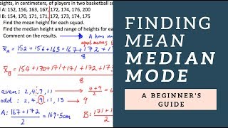 Calculating Mean, Median, Mode and Range (Example)