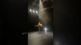 Delia Ceruti rehearsing aerial rope for Tipping Point